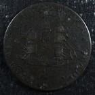 Ns-8a1 Halfpenny 1814 Token Nova Scotia Canada Ship Breton 880