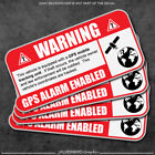 Gps Tracking Sticker Decal Vehicle Anti Theft Security Window Alarm Warning 4pk