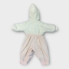 Vintage Infant Hooded Snowsuit Pink White Bunny Quilted Lining Zip Up Bunting