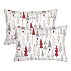 Christmas Throw Pillow Cover Queen Size Set Of 2 Christmas White Grey