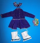 Htf Skating Star Gear Lot Pleasant American Girl Doll Purple Dress Barrette Euc