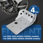 4mm Skid Plate For Honda Xr600r 1989-2000   Xr650l 1992-2025 Aluminum