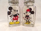 New Walt Disney Mickey   Minnie Mouse Kitchen Glass Salt   Pepper Shakers
