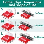 Namalu 60 Pieces Mini Cable Clips Hooks Christmas Light Small  Clear
