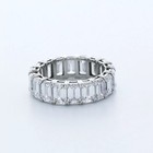 Eternity Wedding Ring 14k Gold Classic 6 75 Ct Emerald Lab-grown Diamond D Vvs1