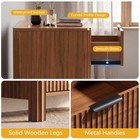 3 Drawer Dresser 20  Wide Wood Fluted Nursery Cabinet Metal Slides Anti-tipping