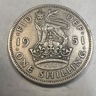 1951  Uk Great Britain British One 1 Shilling Vintage World Coin   Lot   Ntiii 8