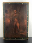 Antique George Washington Folk Art Sign Litho On Wood  Patriotic Parade Banner