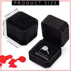 36 Pcs Ring Boxes Bulk Velvet Ring Display Boxes Black