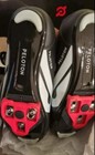 Peloton Cycling Shoes Black red white Size 39