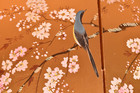 Japanese Vtg 4 Panel Folding Screen Asian Byobu Painted Chinese 68x44 Antique