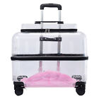 Cat Dog Carrier With Wheels For Small Medium Cats Puppies Up To 18 Lbs