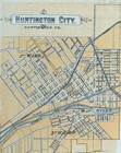 1876 Indiana County Map Huntington City Plans Roanoke Mt  Aetna Warren Bluffton