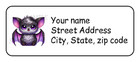 30 Halloween Personalized Return Address Labels Stickers Tags Bat