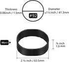 Tactical Rubber Bands Size  92   50 Pcs Black Thick Wide Small Strong Heavy