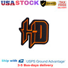 Harley-davidson H-d Logo Patch 2  Embroidered Iron On sew On Black Orange Small