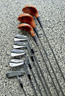 8 Vintage Spalding Match Play Iron Set 3  4  6  8   3 Persimmon Wood   Putter Rh
