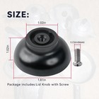 1pcs Replacement Cover Knob With Screw For Magnalite Ghc wagner Ware  Black