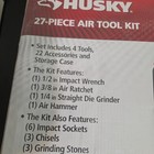 Husky 4-pc Air Tool Kit  1 2-in  Impact  3 8-in  Ratchet  27-pieces  Box Damage