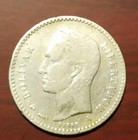 Very Rare Venezuela 1893 A 1 2 Bolivar Rare Silver