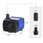 Small Fountain Pump 80 Gph Submersible Water Pump For Aquarium Fish Tank Outd   