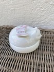 Cat Trinket Box Vintage Porcelain Pink Floral Butterfly Round 