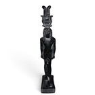 Egyptian Anubis Black Stone Statue Jackal God Figurine 8in Unmarked