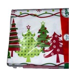 Christmas Tree Tablecloth 60 x104  Flannel Backed Multi-color Pattern Peva New