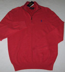 Nwt Polo Ralph Lauren Rosette Pink Pima Mesh Half-zip Sweater Men s M Navy Pony