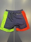 Christian Dior Men s M Colorblock Swim Trunks Blue green red Drawstring Pocket