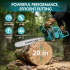 2-stroke Gasoline Chainsaw 62 Cc 20  Bar Power Engine Wood Cutting Gas Chain Saw