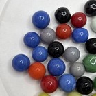 Vintage Bright Color Glass Marbles Lot Of 50 Peewee Size A1 Some Imperfections