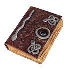 Hocus Pocus Spell Book Leather Journal  Book Of Shadows  Halloween Decor   Gifts