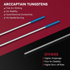 Arccaptain Tig Welding Tungsten Electrode Blue 2  Lanthanated 1 16  X 7  10-pack