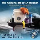 5 Gallon Car Wash Bucket Organizer Car Detailing Caddy - Cart Holds Spray Bot   