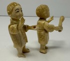 Vintage Pair Of Miniature Chinese Scholar Dolls Figures