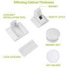 4pcs Magnetic Cabinet Locks Child Safety Drawer Locks Adhesive Baby Proof Cabine