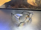 Vintage Bouton 2200 Z87 Safety Glasses Black Aviator Side Shields 5 3 4