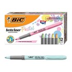  Brite Liner Grip Pastel Highlighters  Assorted Ink Colors  Chisel Tip - Box 