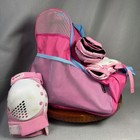 Rollerblade Microblade Kids Inline Skates Girls Us 2-5 Pink Adjustable 3wd Pads