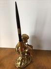 Antique Hamilton Sterling 24k Gold Plated Angel Pen Holder  Original Tag  Rare