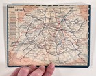 1950s Pocket Map Of Paris Plus Metro English Language Gazetteer Tourism Official