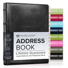Large Address Book With Alphabetical Tabs - Holds 480 Contacts  Organizer