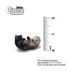 Little Critterz Black - Sea Otter  hammer -handmade Miniature Porcelain Figurine