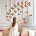 Monarch Butterfly Decorations  3d Monarch Butterfly Wall Decor 12 Pcs Orange 