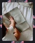 Portable Waterproof Vegan Leather Baby Changing Mat - Foldable Diaper Pad - Grey