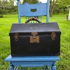 Antique New York City Hotel Pet Carrier Leather Dog Cat Vintage Nyc Historical