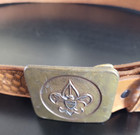 Vintage Tooled Leather Boy Scouts America  Belt   Buckle 46 