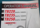 Takeuchi Tb228 Tb235 Tb250 Excavator Owners  Operation   Maintenance Manual Book
