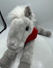 Wells Fargo Bank Legendary Pony Shamrock Plush Toy Horse 2013 Gray   White Farm
